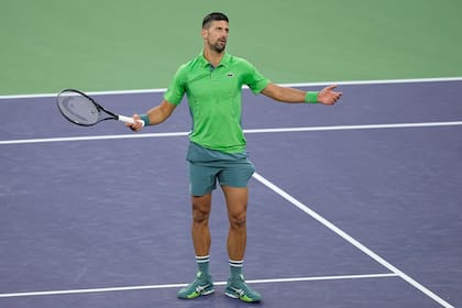 Djokovic en su último partido: el 11 de marzo, en la caída ante Luca Nardi, en Indian Wells