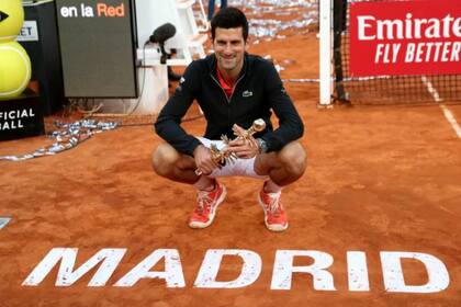 Djokovic, último campeón del Madrid Open, había confirmado la presencia en el torneo que se canceló