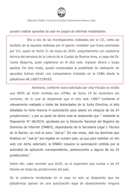 Documento judicial.
