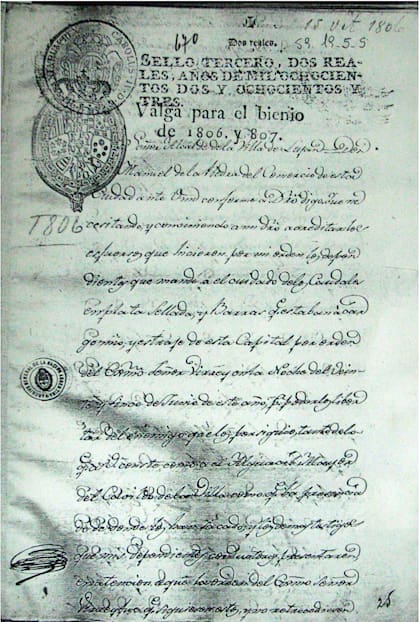 Documento del 15 de septiembre de 1806 - AGN Sala IX 19-5-5 folio 670.