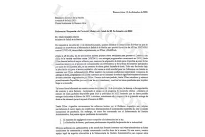 Documentos clave de la negociación con Pfizer