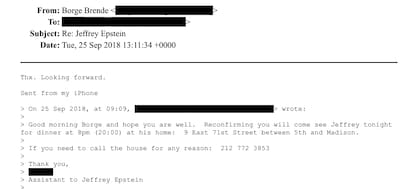 Documentos publicados por el Departamento de Justicia de EE.UU. por el caso Epstein incluyen mails entre el presidente y director ejecutivo del Foro Económico Mundial (WEF), Borge Brende, y el delincuente sexual Jeffrey Epstein