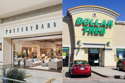 Dollar Tree comercializa varios productos de similares a los que vende Pottery Barn, pero por una fracción de precio