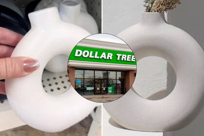 Dollar Tree vende un florero idéntico a otro en West Elm; la diferencia es que en el primero cuesta US$1,25 y en el segundo US$89