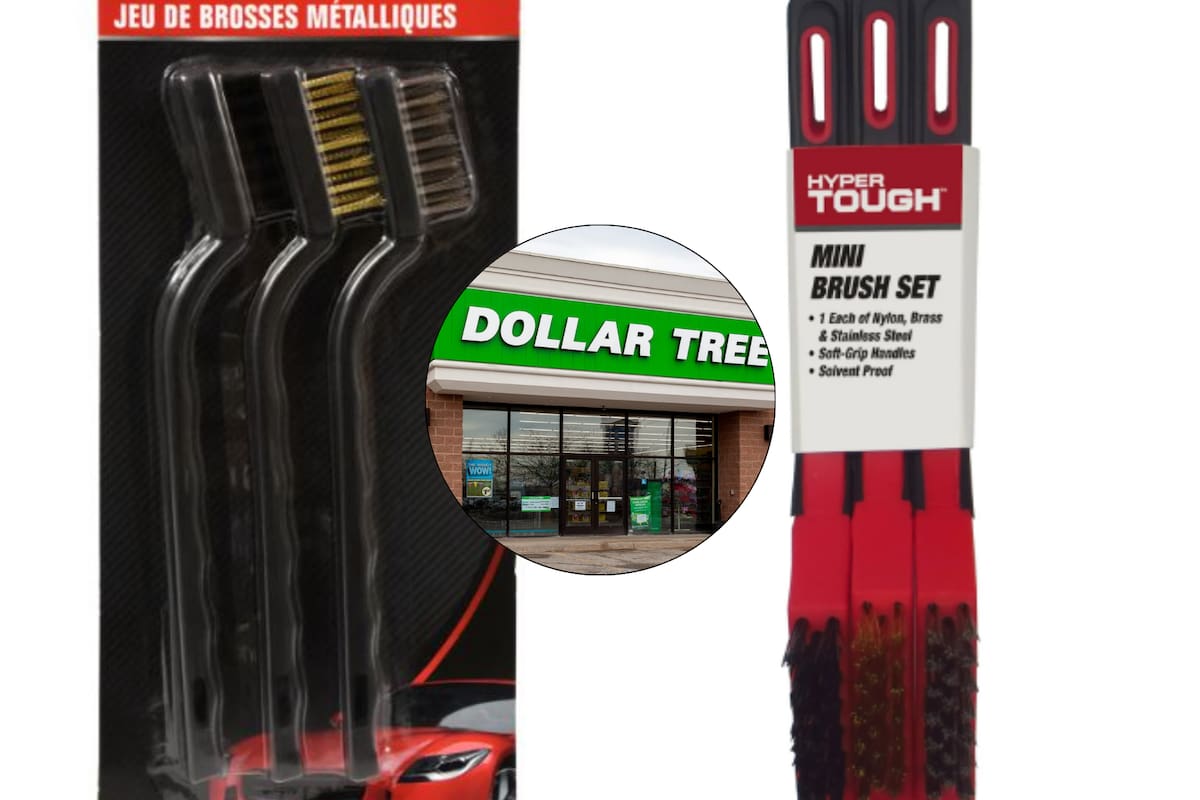 Dollar Tree vende un juego de cepillos para limpiar pintura y óxido del auto a US$1,25; en Walmart, Amazon y Home Depot son más caros