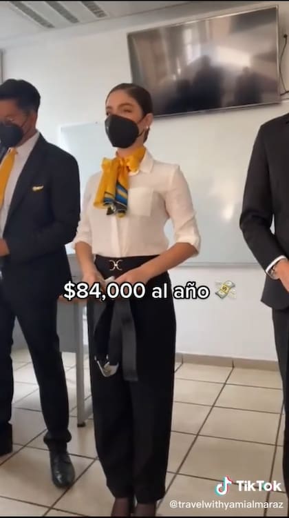 "$84.000 al año", lo que gana una azafata según Tami Almaraz (Foto: Captura de video)