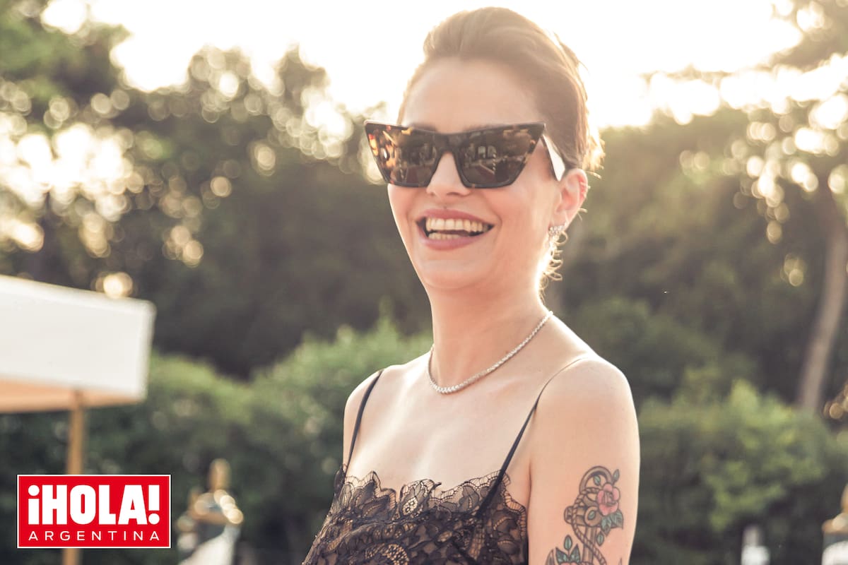 Dolores Fonzi en el Festival Internacional de Cine de Venecia, donde viajó para acompañar a su novio, Santiago Mitre, que es miembro del jurado.