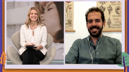 Dolores Pasman, periodista de LA NACION y Alejandro Cencerrado, el hombre que mide la felicidad en el mundo