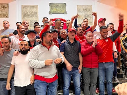 Doman, durante los festejos de este domingo