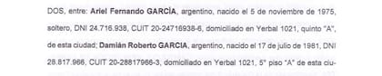 Domicilio de los García en Yerbal 1021
