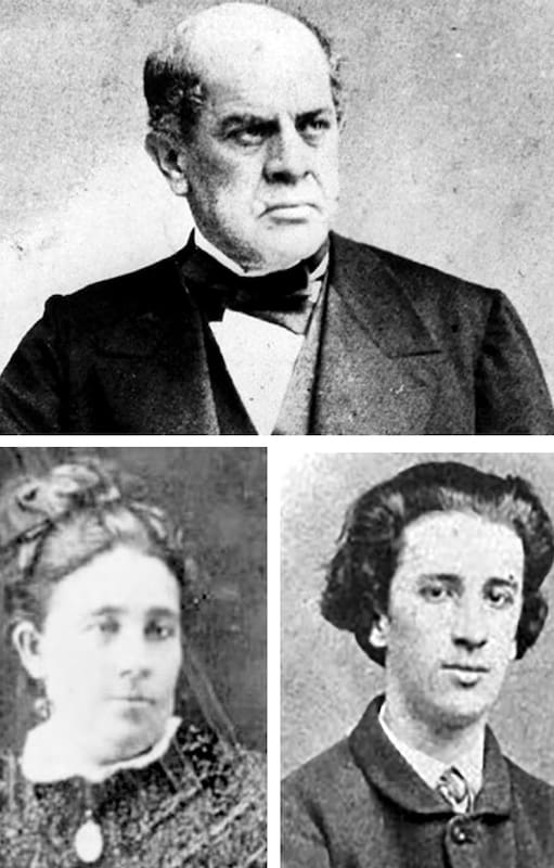 Domingo Faustino Sarmiento y sus dos hijos, Ana Faustina y Dominguito