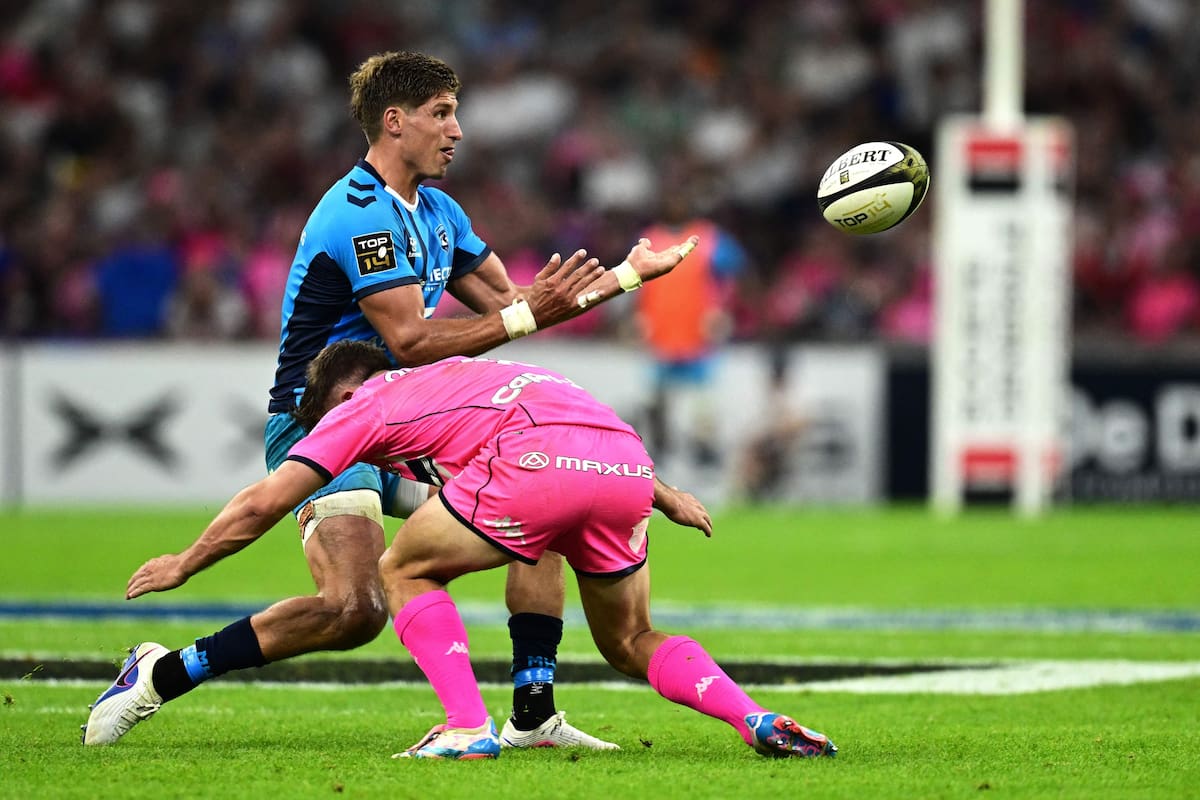Domingo Miotti fue decisivo para la gran victoria de Montpellier sobre Stade Français en Marsella (Photo by Miguel MEDINA / AFP)