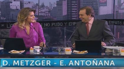 Dominique y Edgardo conducían el noticiero de la mañana en los fines de semana