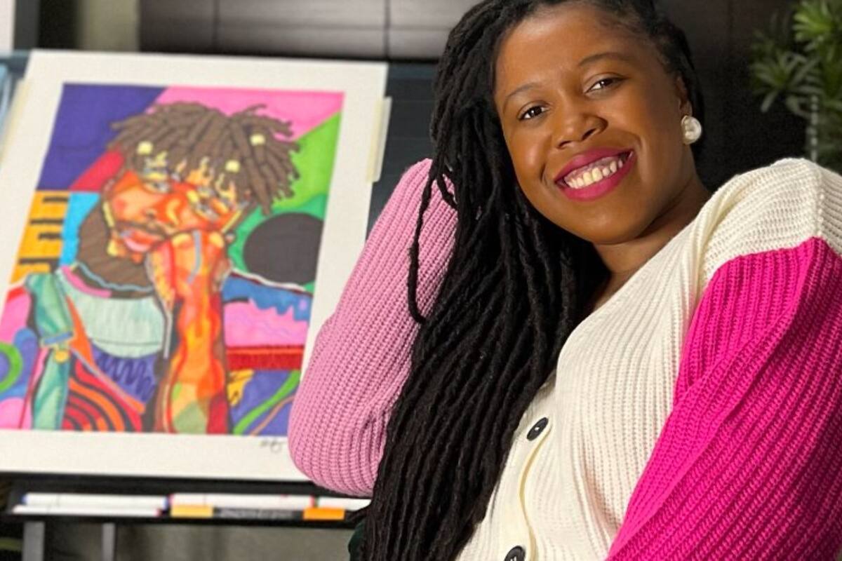 Domonique Brown decidió tener más tiempo para dedicarse al arte; ahora colabora con marcas internacionales y gana miles de dólares