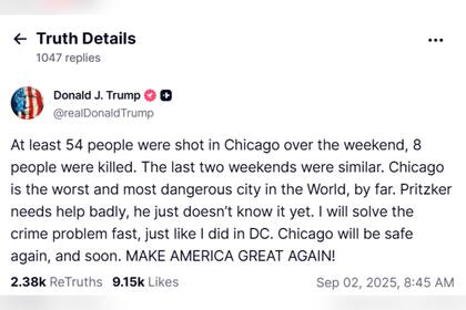 Donald Trump amenazó con intervenir en Chicago