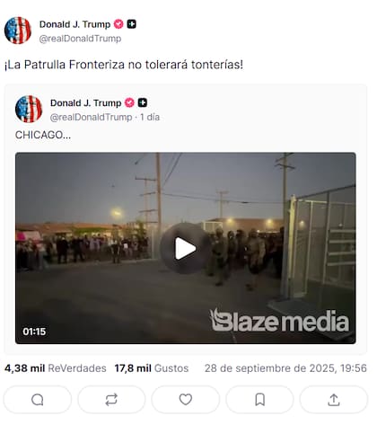 Donald Trump celebró los operativos del fin de semana en Chicago