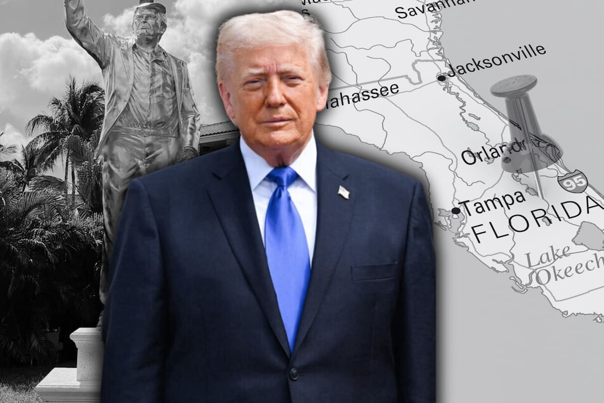 Donald Trump compartió la primera imagen de su efigie dorada