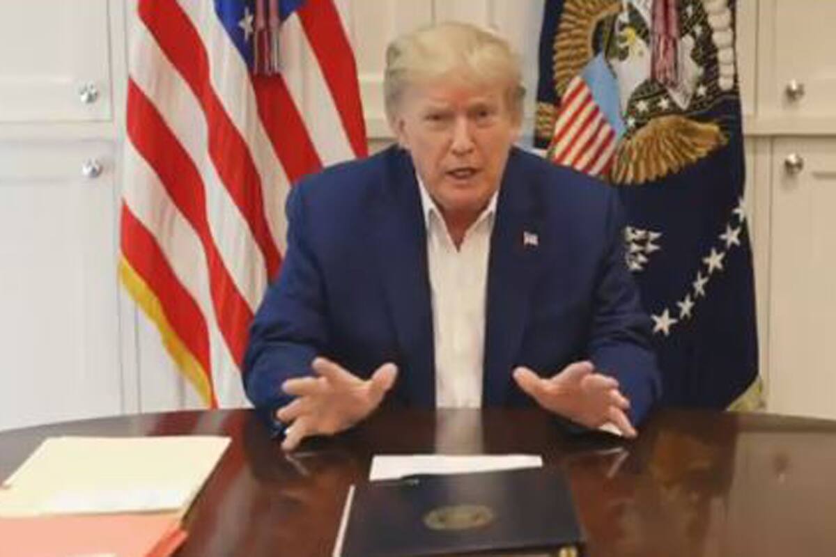 Donald Trump difundió un video por Twitter donde aclaró que se encuentra bien de salud