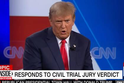 Donald Trump, durante el foro en vivo de CNN