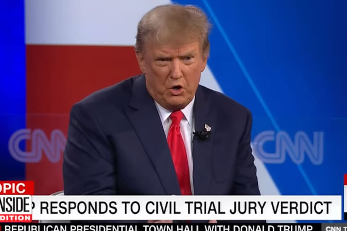 Donald Trump, durante el foro en vivo de CNN