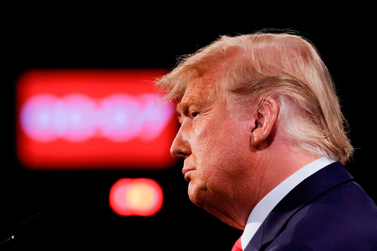 Donald Trump durante el último debate de las elecciones en Estados Unidos