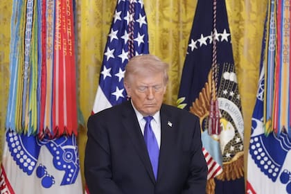 Donald Trump, durante una ceremonia en el Salón Oval