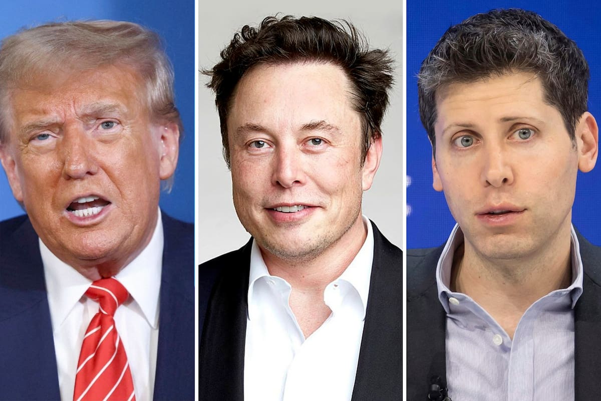 Donald Trump, Elon Musk y Sam Altman