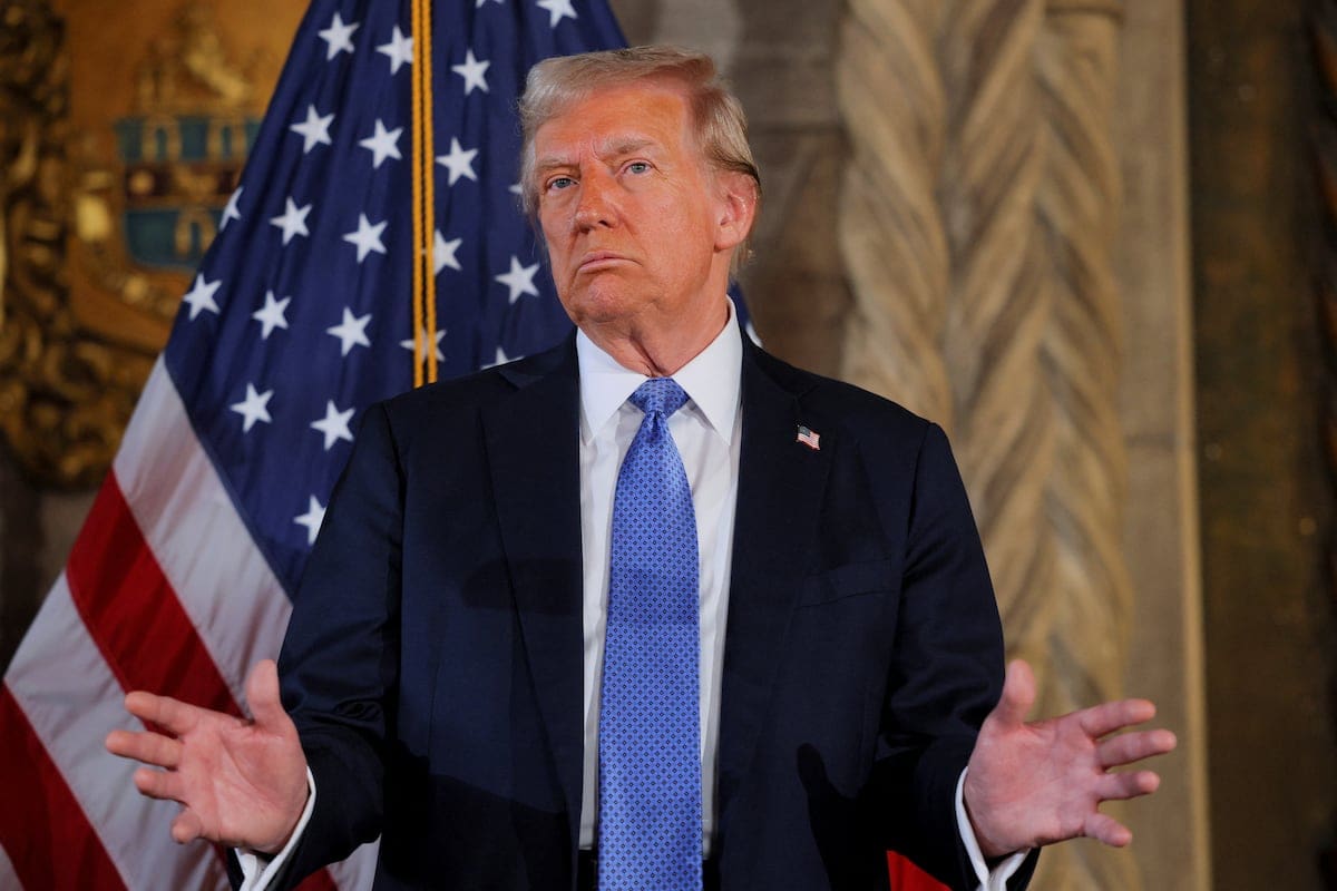 Donald Trump, en una conferencia de prensa en su club Mar-a-Lago