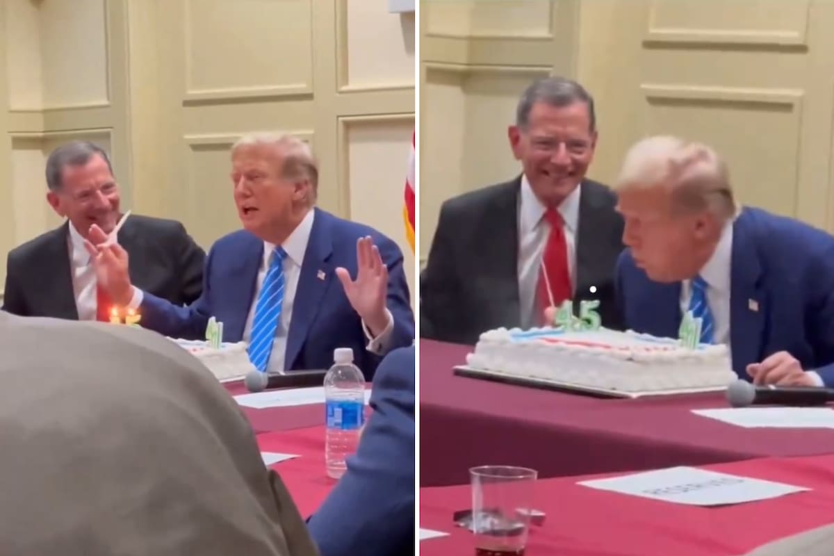 Donald Trump festejó su cumpleaños juntos con los republicanos del Congreso en Washington
