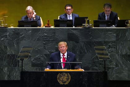 Donald Trump, habla en el debate general del 81º período de sesiones de la Asamblea General de la Organización de las Naciones Unidas