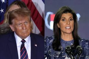 Donald Trump (izquierda) y Nikki Haley (derecha) se disputan los delegados republicanos que les darían la candidatura presidencial del partido para las elecciones de noviembre