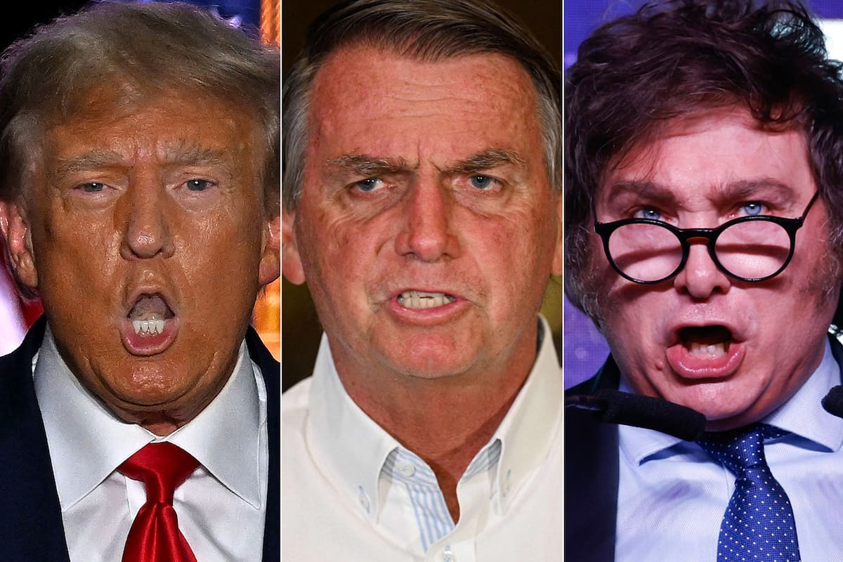 Donald Trump, Jair Bolsonaro y Javier Milei