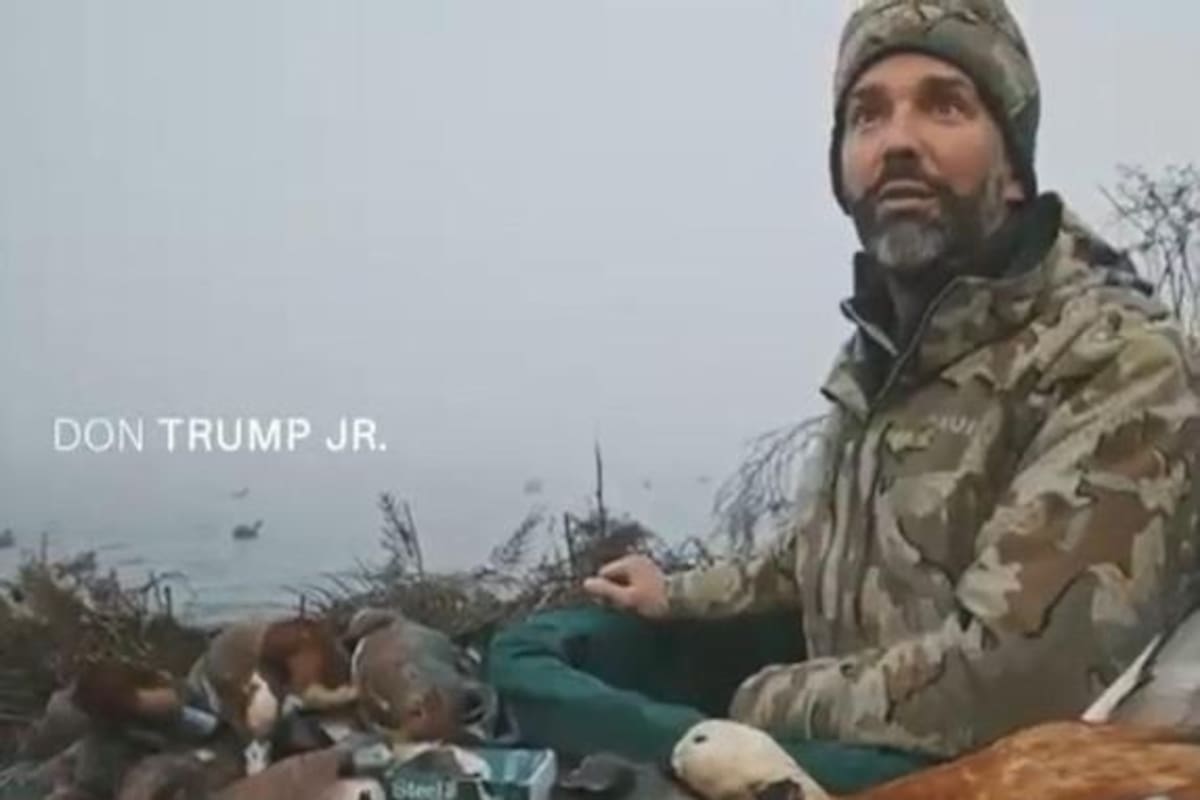 Donald Trump Jr., durante su viaje de caza en Italia