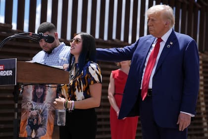 Donald Trump junto a Alexis, la mamá de Jocelyn