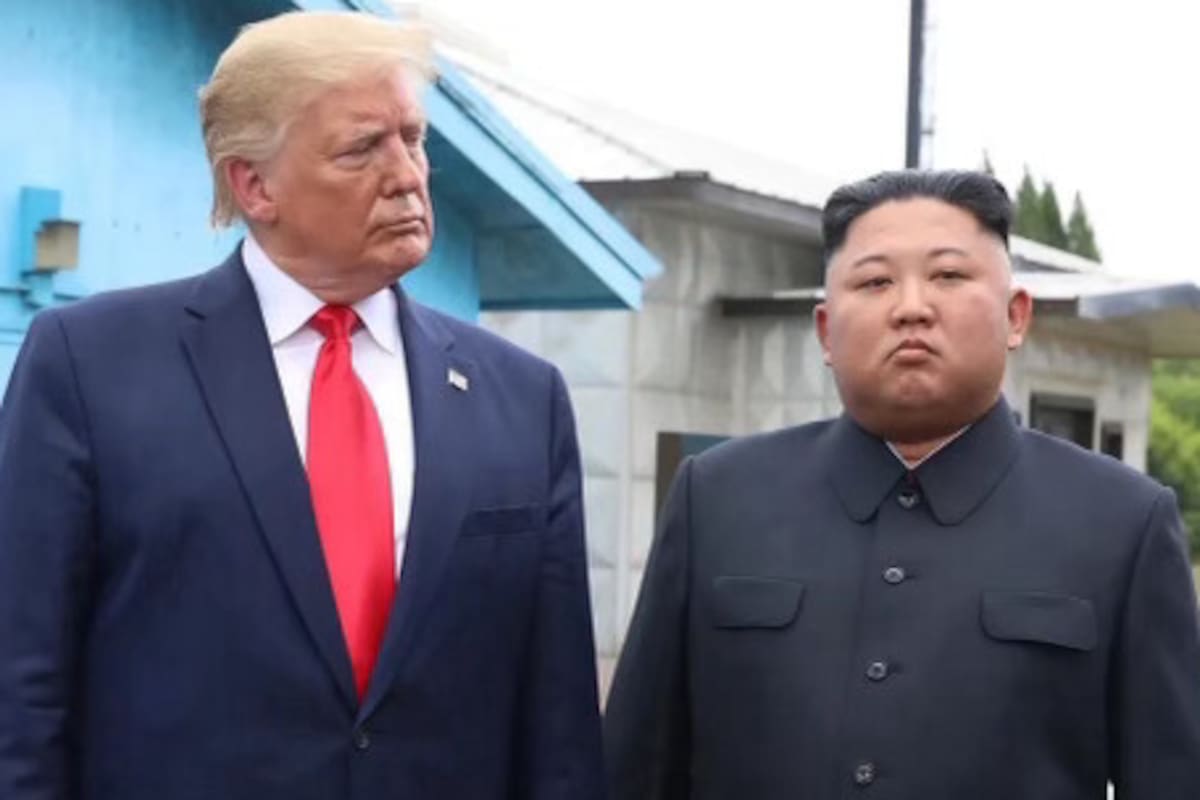 Donald Trump junto a Kim Jong Un