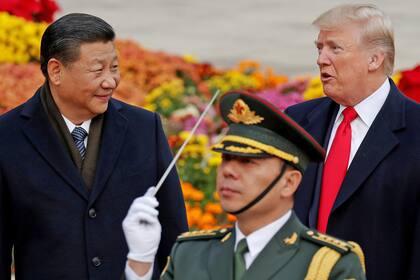 Donald Trump junto a Xi Jinping en noviembre de 2017