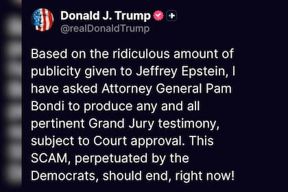 Donald Trump solicitó que se hicieran públicos ciertos archivos del caso Epstein
