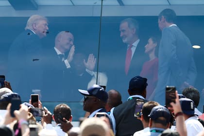 Donald Trump y el rey Felipe VI vieron el partido desde el mismo palco
