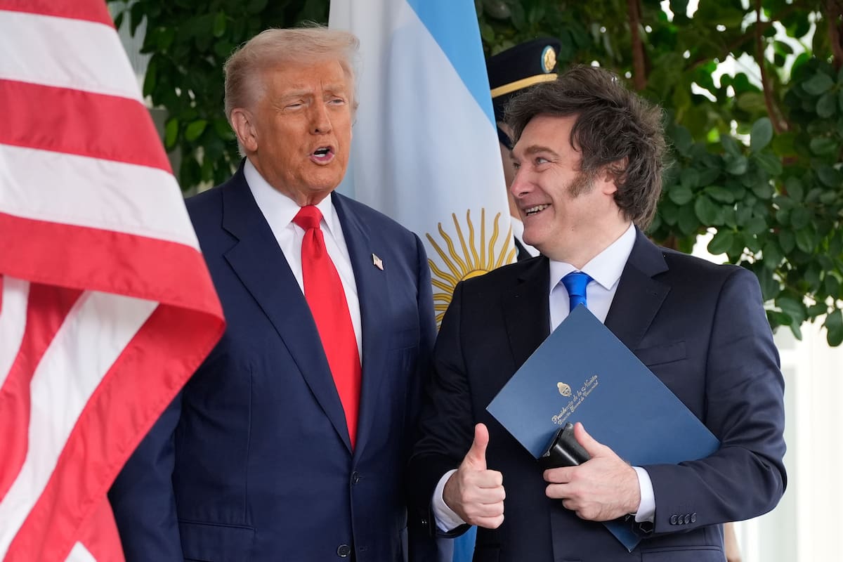 Donald Trump y Javier Milei, en la Casa Blanca, el 14 de octubre de 2025