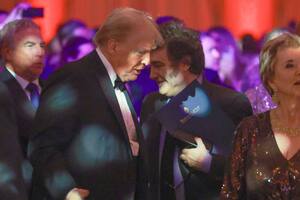 Donald Trump y Javier Milei, en noviembre pasado, en Palm Beach, Florida