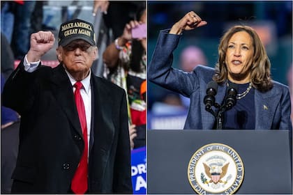 Donald Trump y Kamala Harris, en sus últimos actos de campaña