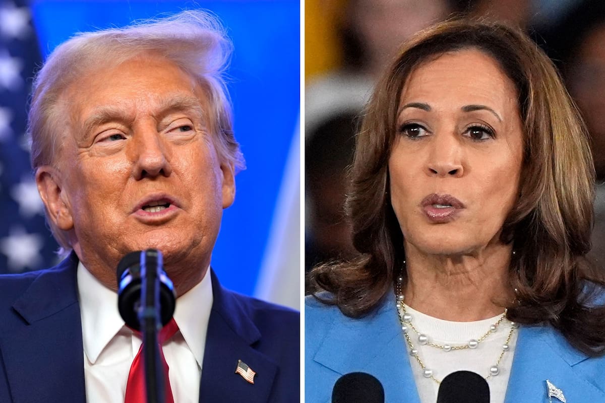 Donald Trump y Kamala Harris se enfrentarán en las urnas el próximo 5 de noviembre de 2024 (AP Foto)
