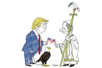 Donald Trump y León XIV