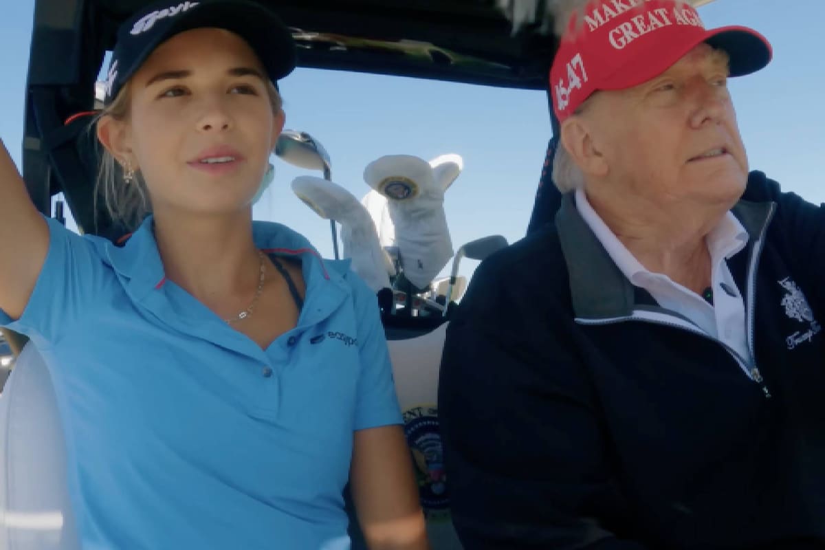 Donald Trump y su nieta, Kai, jugaron golf y compartieron un video