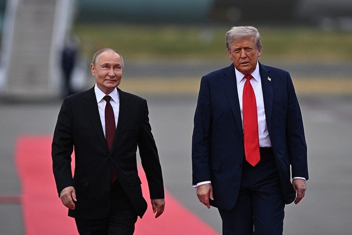 Donald Trump y Vladimir Putin, durante su cumbre en Alaska