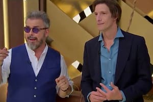 Donato de Santis junto a Iván de Pineda en MasterChef Celebrity (Telefe) (Crédito: Captura de video Telefe)