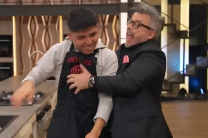 Donato de Santis tuvo una inesperada reacción ante la tensión de Antonio López (Captura video Telefe)