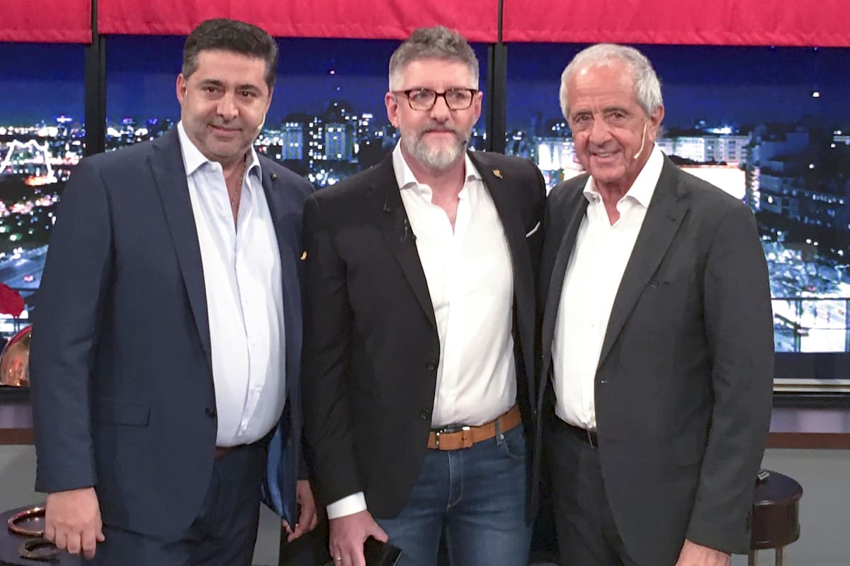 D`Onofrio y Angelici en un programa de TV