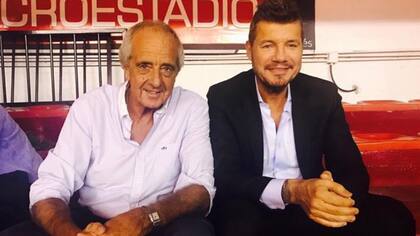 D''Onofrio y Tinelli en el microestadio de River