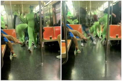 Dos adolescentes fueron atacadas por un grupo de mujeres vestidas con leotardos verdes en el metro de Nueva York